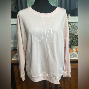 Rae Dunn Valentines Day Women’s Pink LOVE Sweatshirt